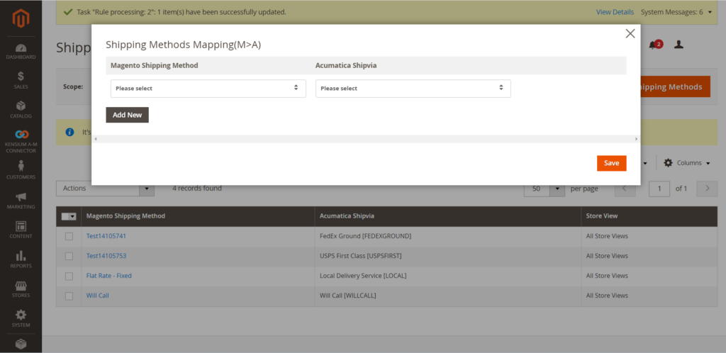 Shipment Mapping(M>A)